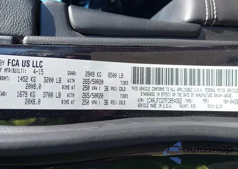 2015 Jeep Grand Cherokee Overland from USA, damaged, VIN 1C4RJFCG7FC854362